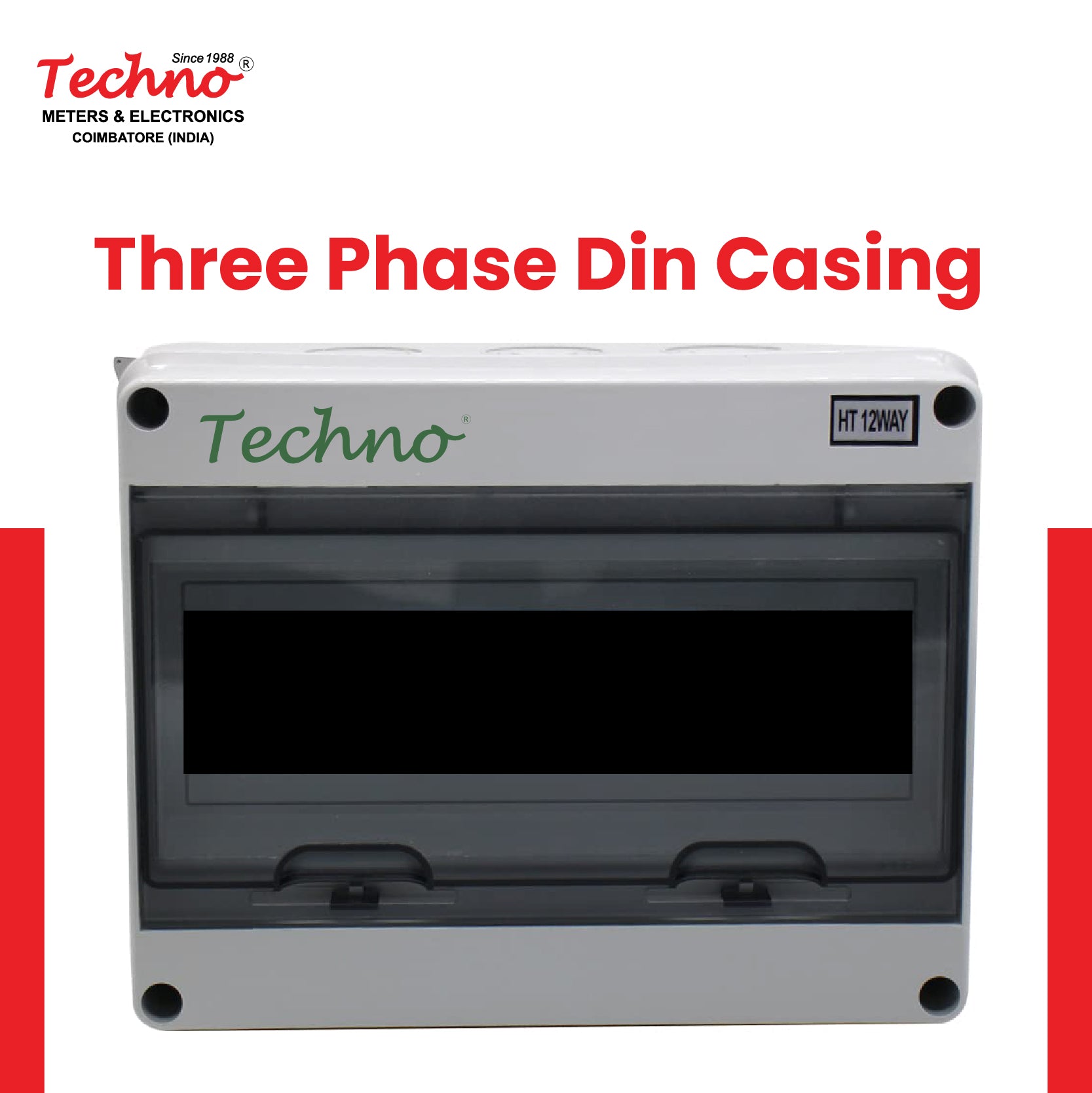 THREE PHASE DIN RAIL ENERGY METER CASING