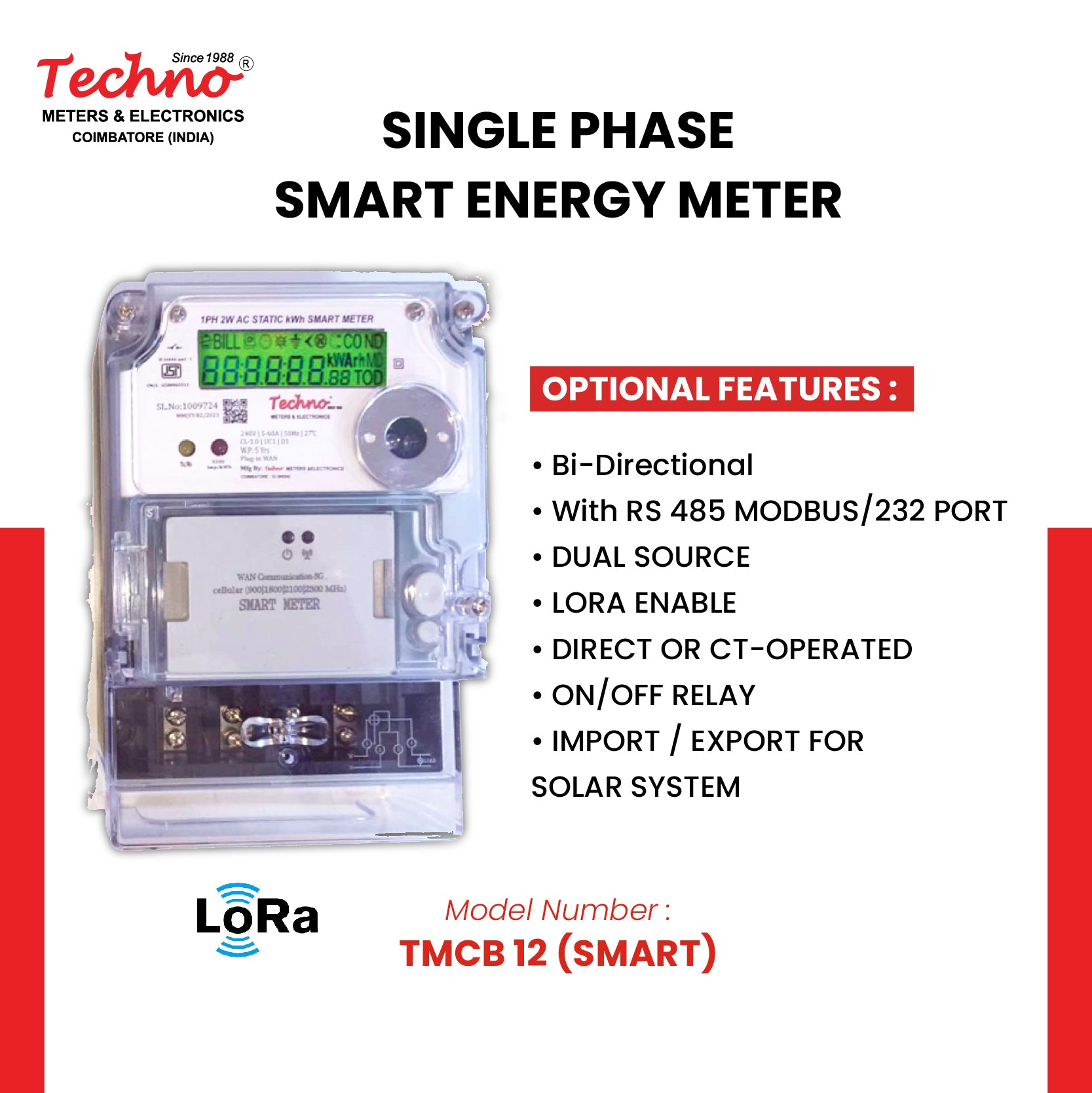 SINGLE PHASE SMART ENERGY METER (5-60 A)