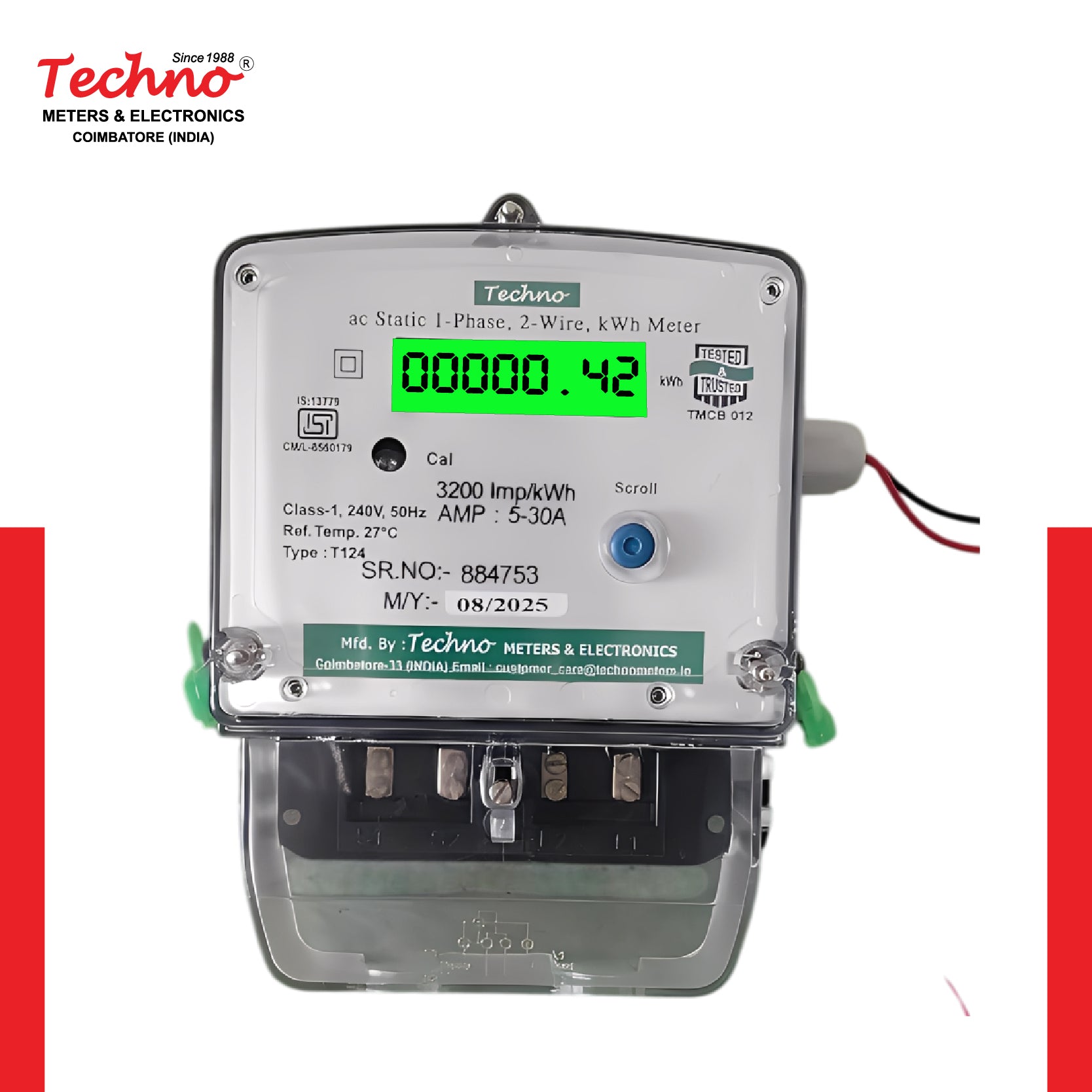 SINGLE PHASE DUAL SOURCE ENERGY METER (5-30 A)
