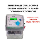 THREE PHASE DUAL SOURCE ENERGY METER WITH RS 485 COMMUNICATION  (10-60 A)