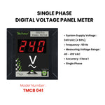 SINGLE PHASE DIGITAL PANEL VOLTMETER