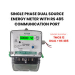 SINGLE PHASE DUAL SOURCE ENERGY METER WITH RS 485 (5-30 A)