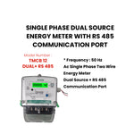 SINGLE PHASE DUAL SOURCE ENERGY METER WITH RS 485 (5-20 A)