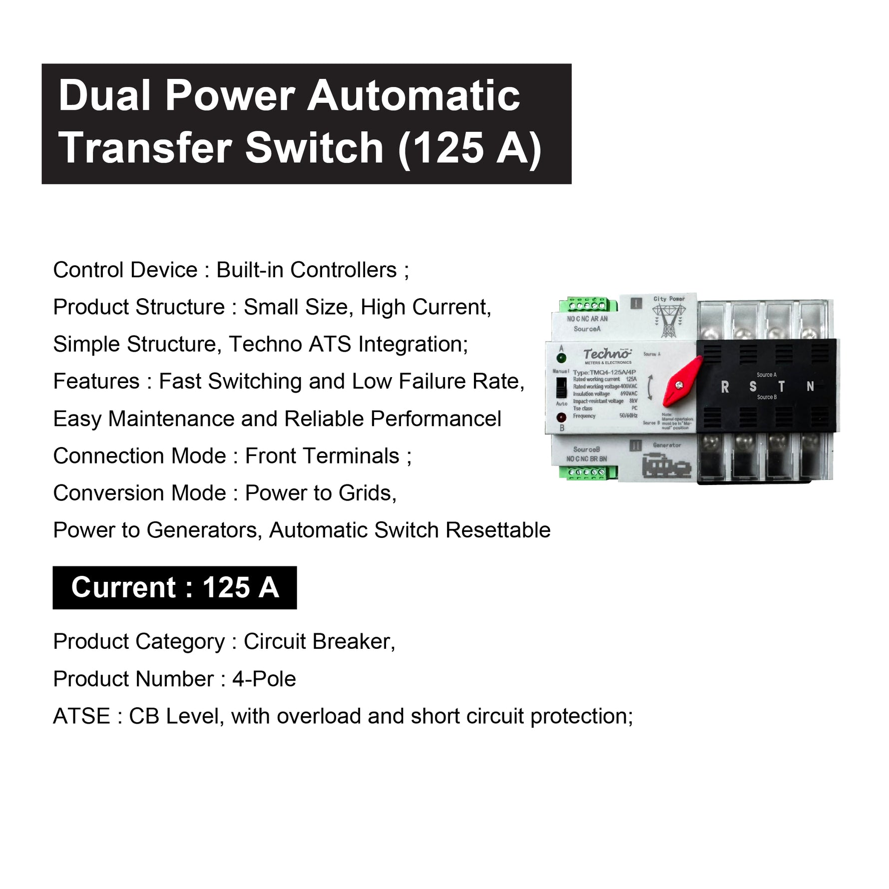 AUTOMATIC TRANSFER SWITCHE_125 A