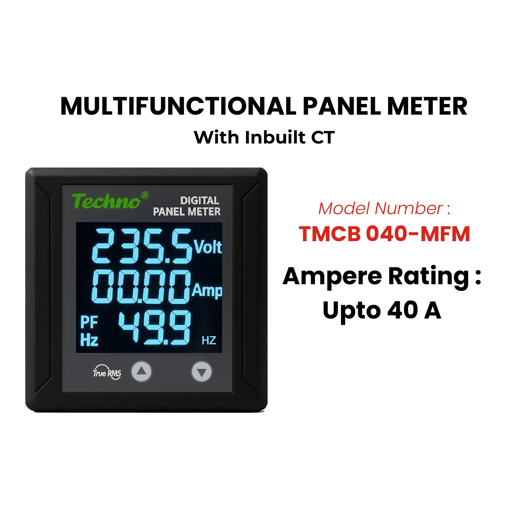 SINGLE PHASE MULTIFUNCTIONAL PANEL METER (40 A)
