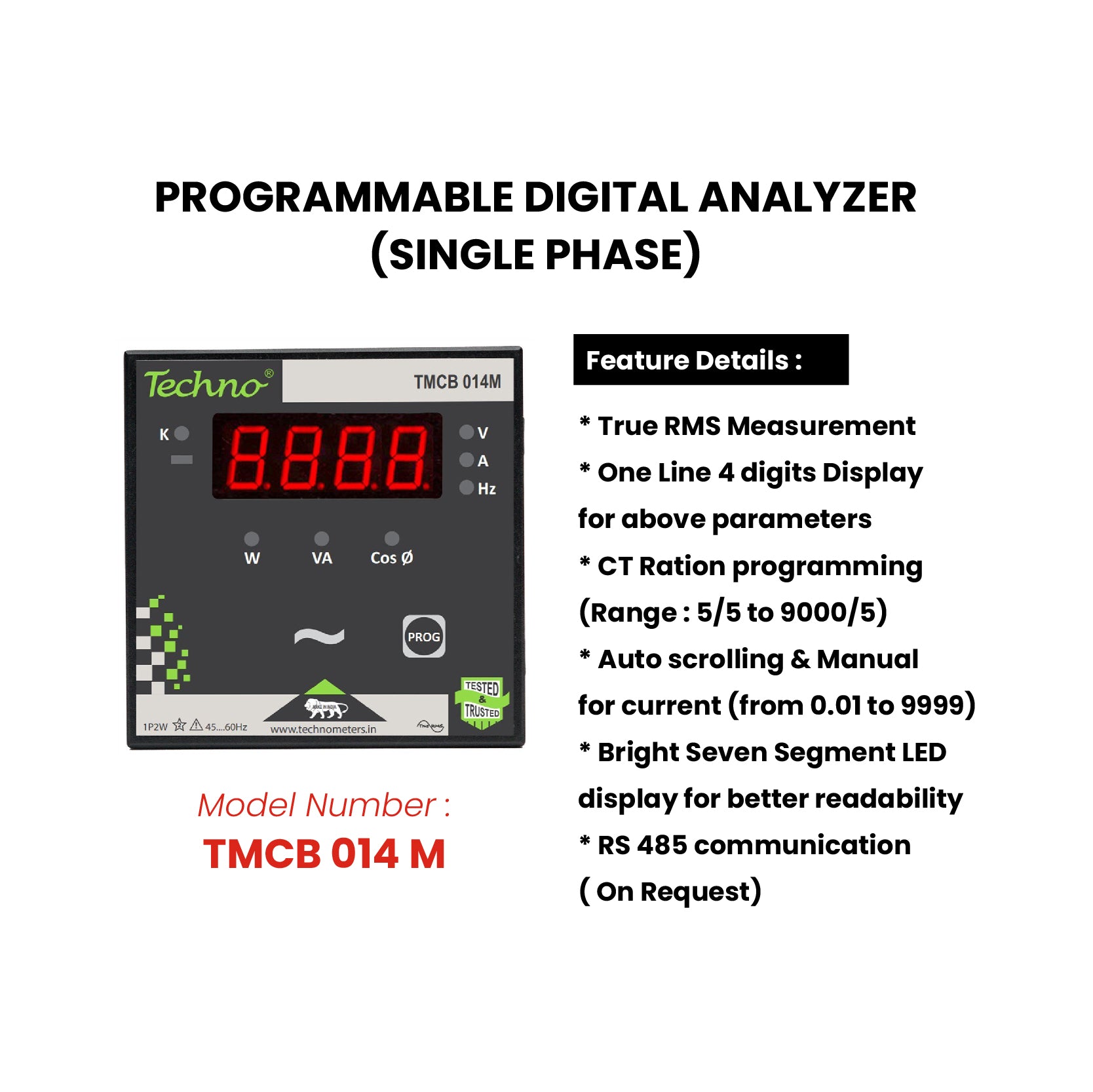 SINGLE PHASE POWER ANALYZER - TMCB 014 M