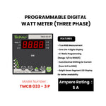 THREE PHASE PROGRAMMABLE DIGITAL  WATT METER