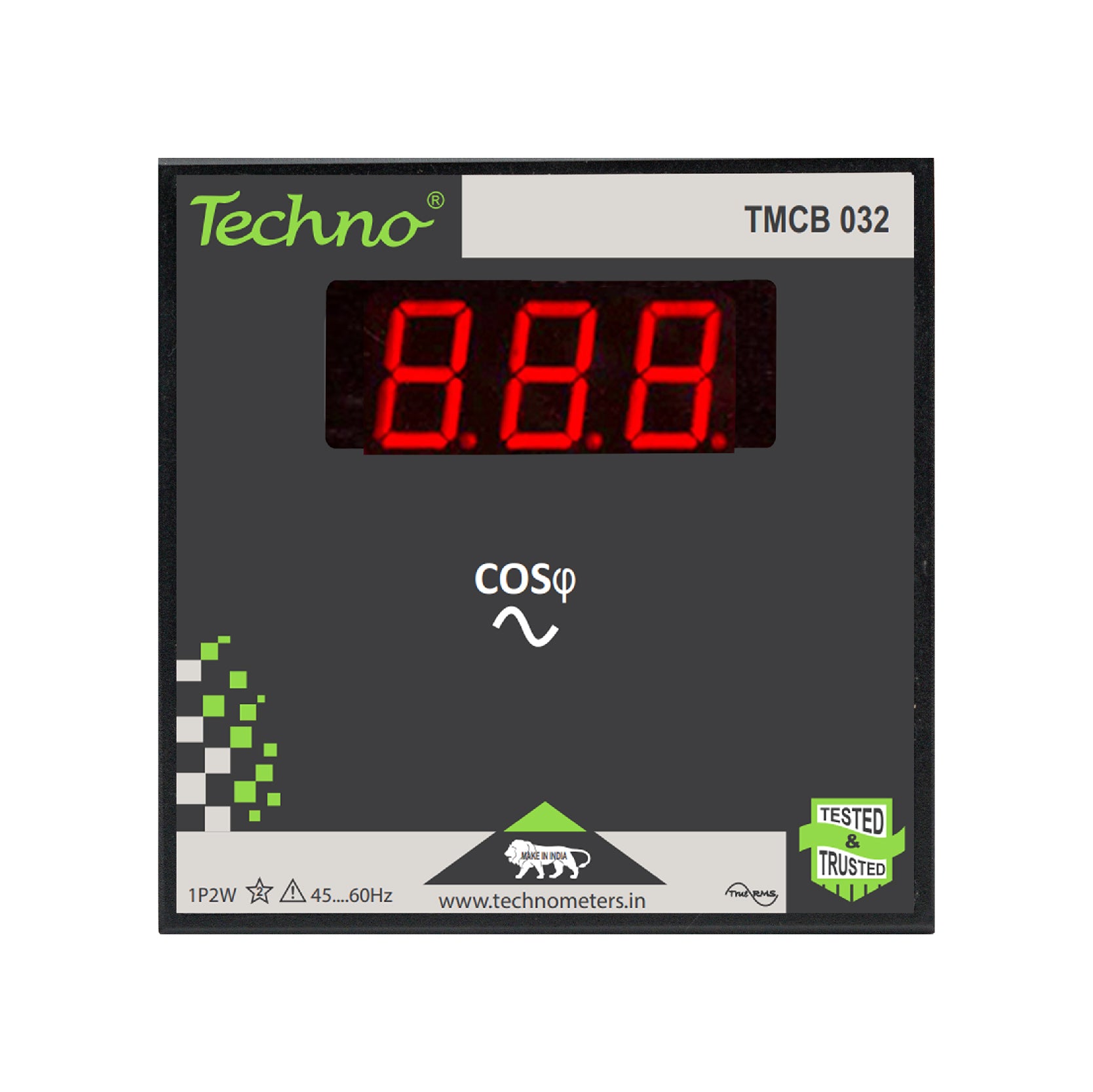 SINGLE PHASE PROGRAMMABLE DIGITAL  POWER FACTOR METER