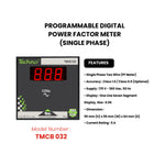 SINGLE PHASE PROGRAMMABLE DIGITAL  POWER FACTOR METER