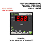 THREE PHASE PROGRAMMABLE DIGITAL  POWER FACTOR METER