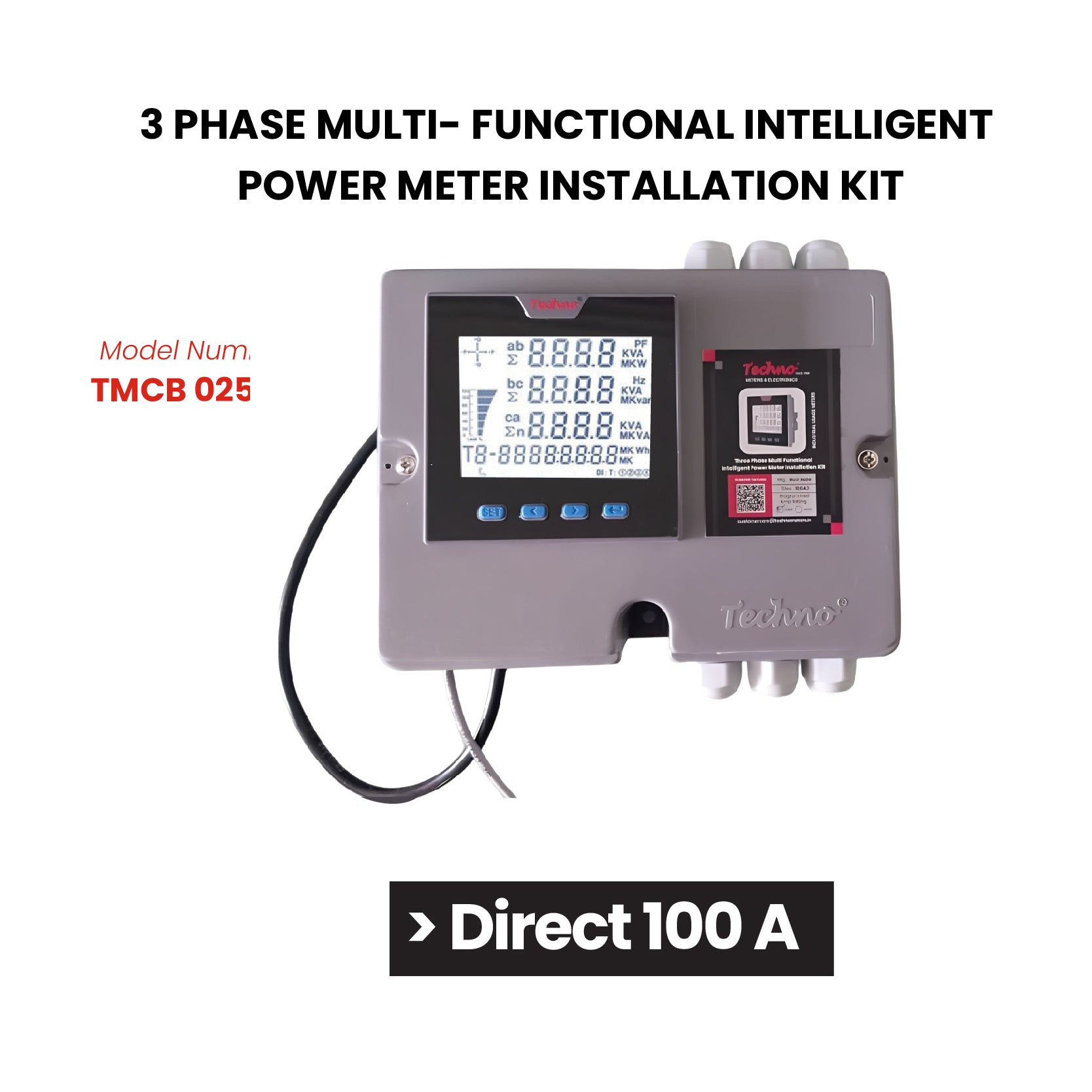 THREE PHASE MULTIFUNCTIONAL PANEL KIT METER (100A)