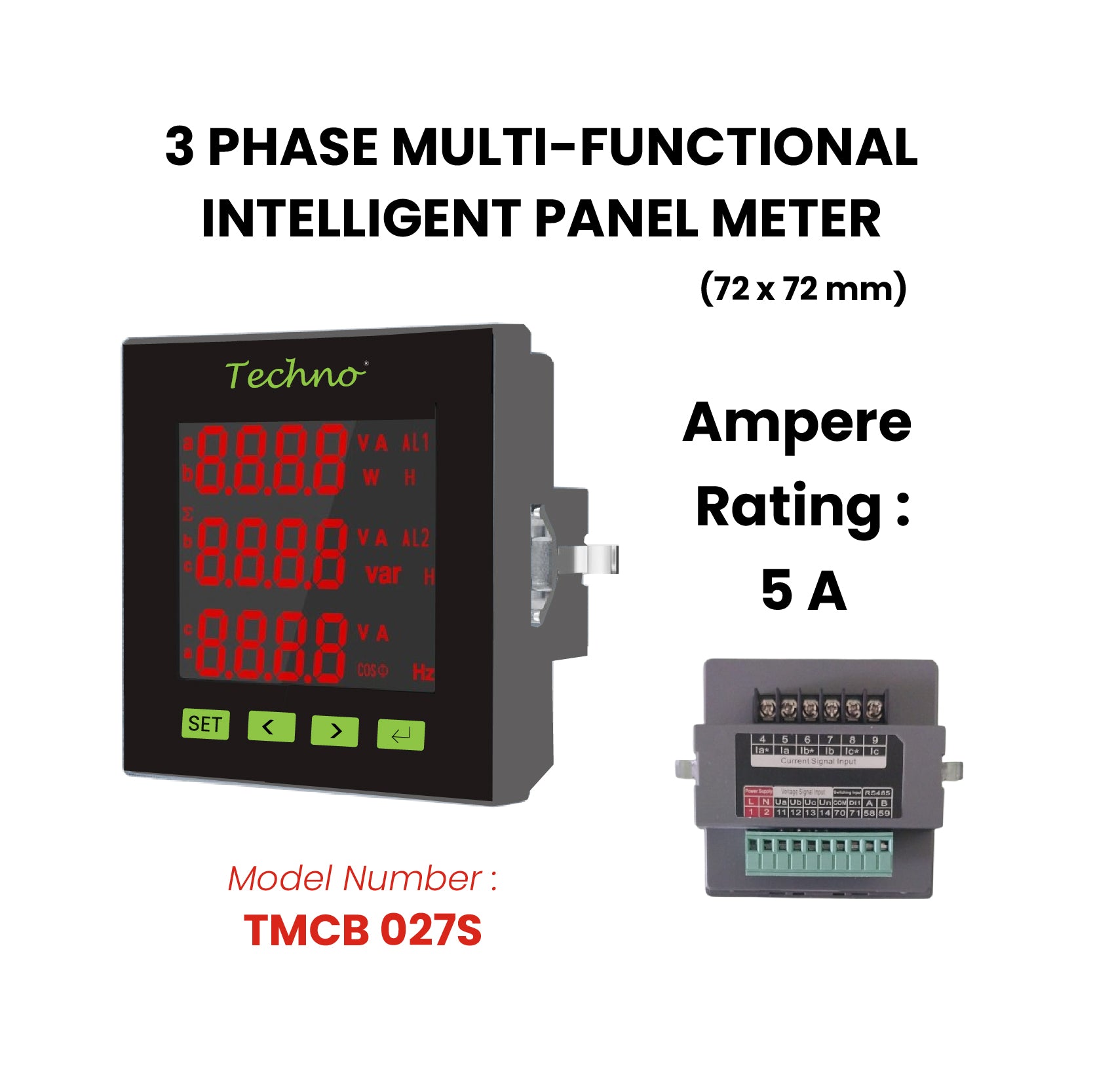 THREE PHASE MULTIFUNCTIONAL PANEL METER TMCB027S