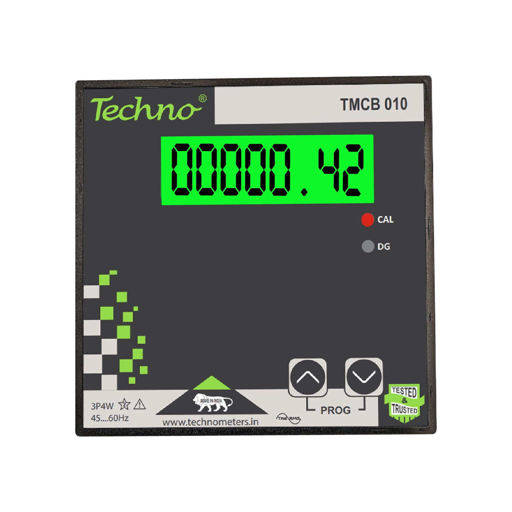THREE PHASE DUAL SOURCE PANEL METER