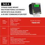 THREE PHASE DUAL SOURCE PANEL METER