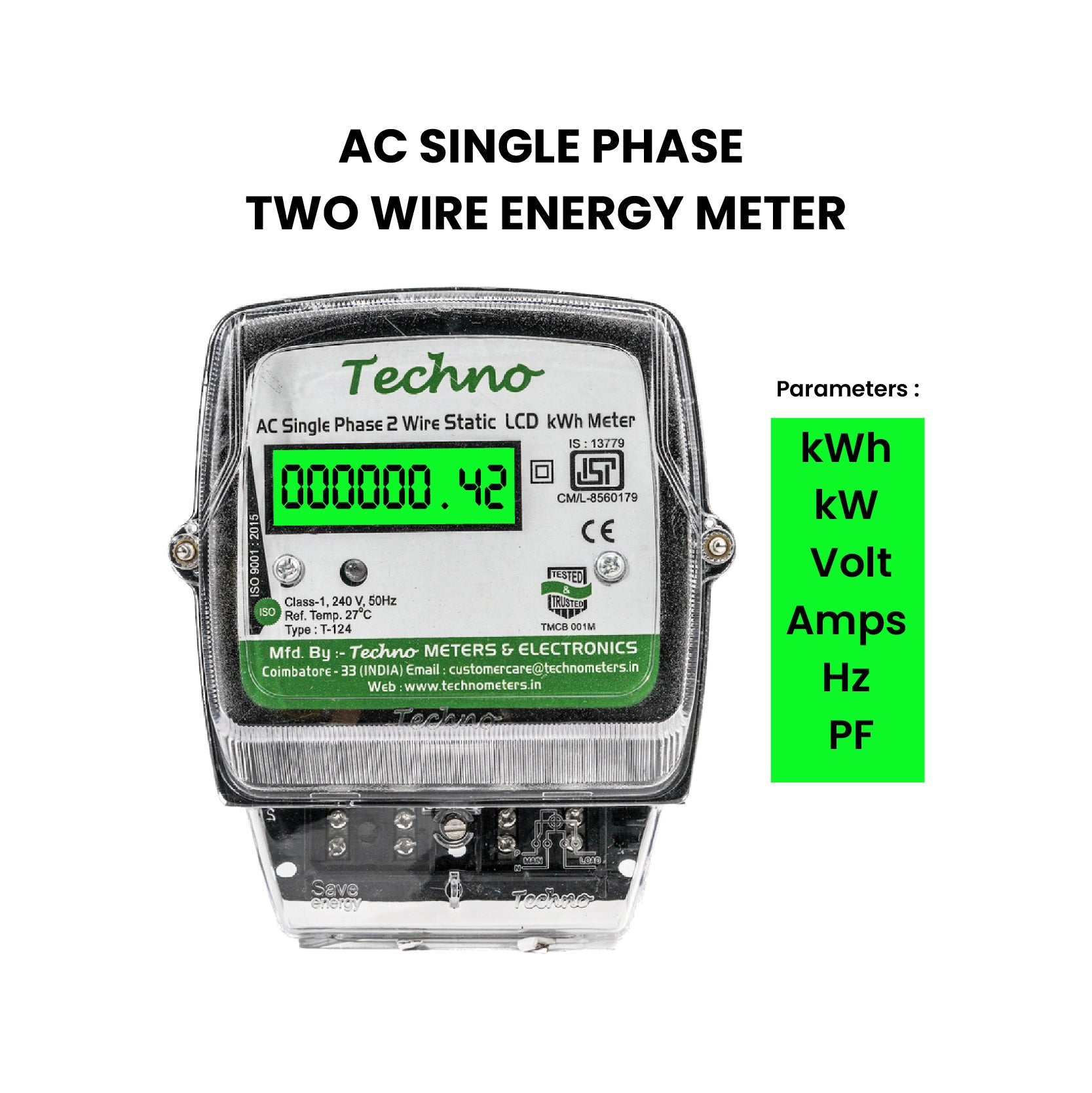 SINGLE PHASE MULTIFUNCTIONAL ENERGY METER (5-20 A)
