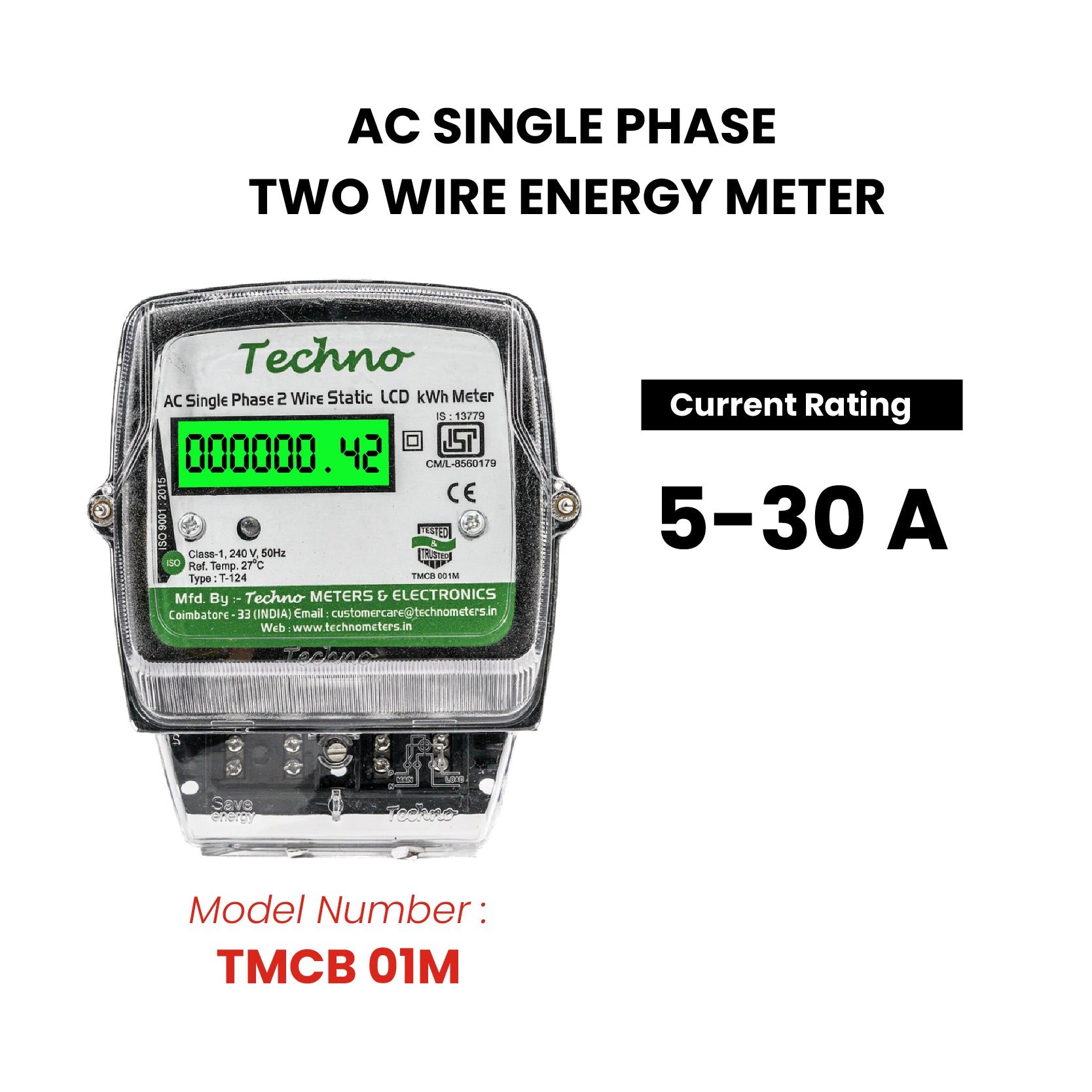 SINGLE PHASE MULTIFUNCTIONAL ENERGY METER (5-30 A)