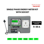 SINGLE PHASE ENERGY METER KIT WITH POWER SOCKET