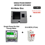 SINGLE PHASE ENERGY METER KIT WITH MCB