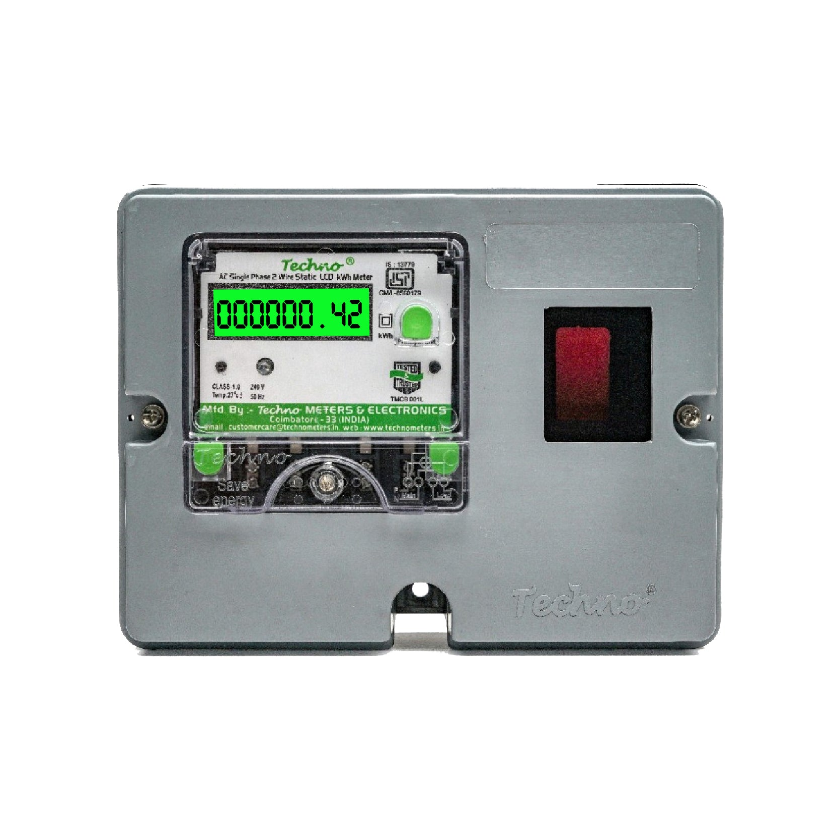 SINGLE PHASE ENERGY METER KIT WITHOUT MCB - TMCB 009