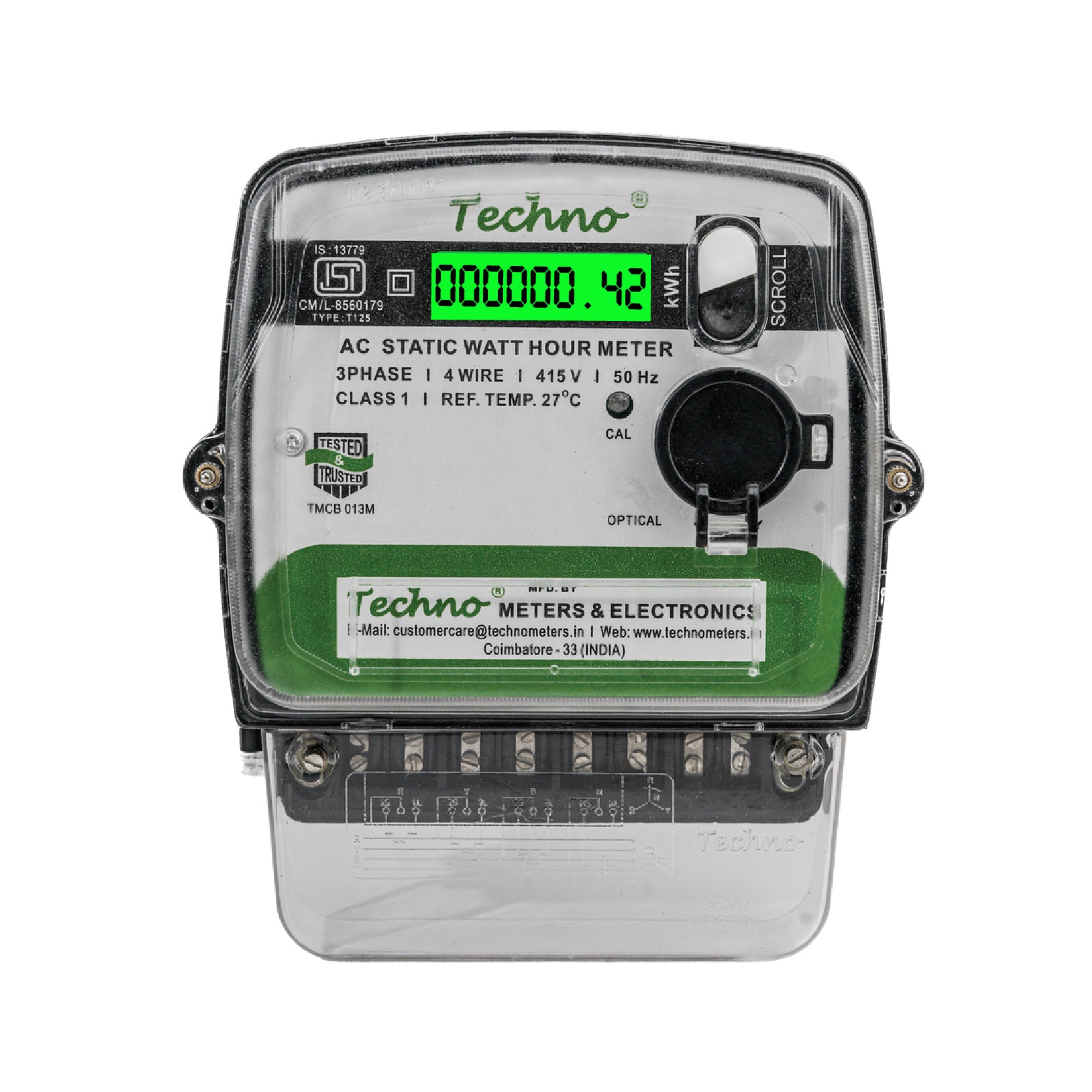 THREE PHASE DIGITAL MULTIFUNCTIONAL ENERGY METER (5 A-CTO) – Techno ...