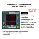 THREE PHASE VOLT AMPS FREQUENCY PANEL METER (5A)