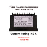 THREE PHASE VOLT AMPS FREQUENCY PANEL METER (40A)
