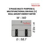 THREE PHASE DIGITAL DIN RAIL MOUNT ENERGY METER (10-60 A)