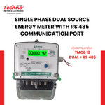 SINGLE PHASE DUAL SOURCE ENERGY METER WITH RS 485 (5-20 A)