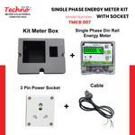 SINGLE PHASE ENERGY METER KIT WITH POWER SOCKET