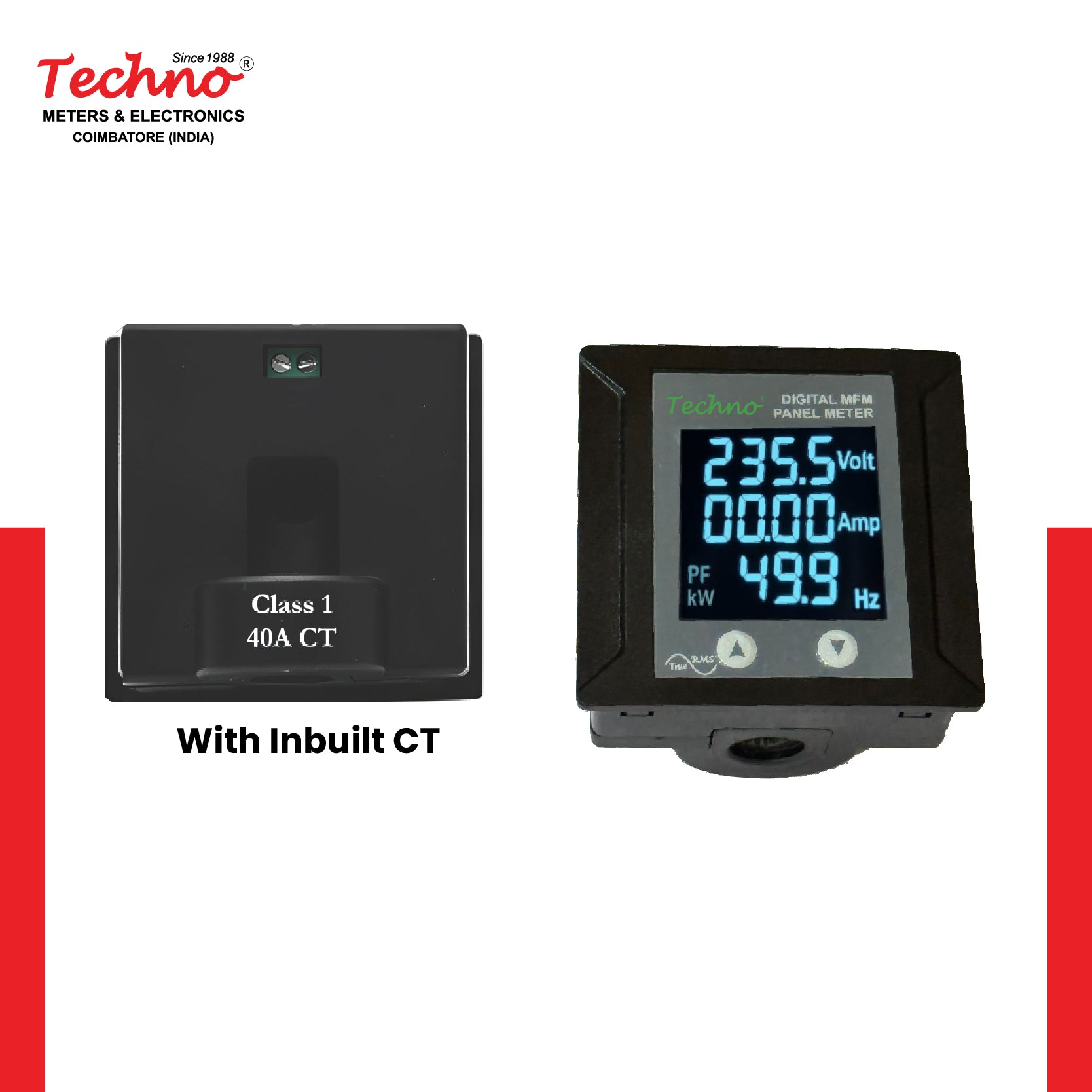 SINGLE PHASE MULTIFUNCTIONAL PANEL METER (40 A)