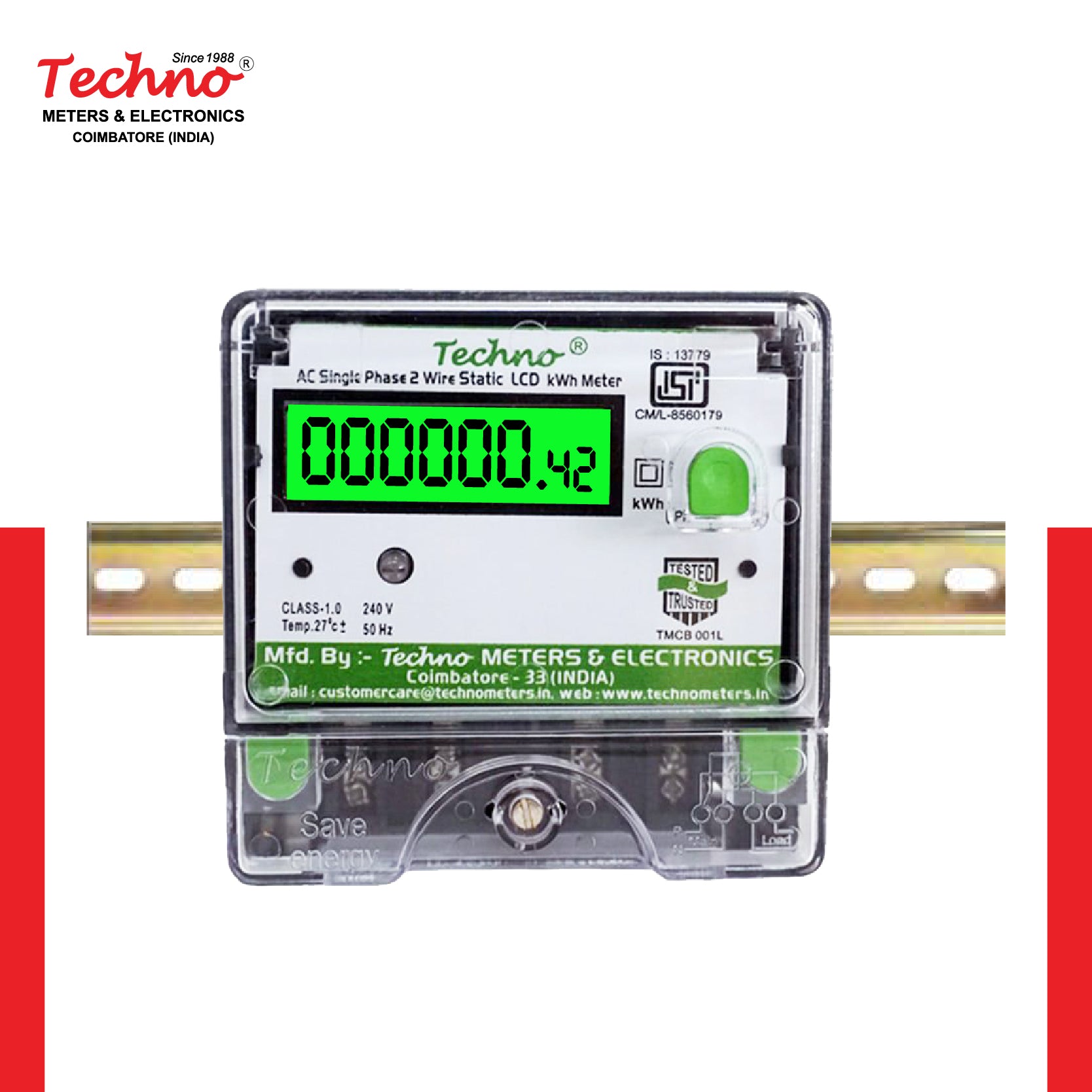 SINGLE PHASE MULTIFUNCTIONAL DIN RAIL ENERGY METER (5-30 A)