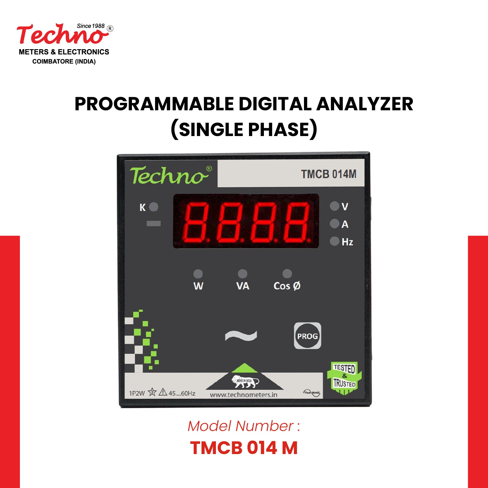 SINGLE PHASE POWER ANALYZER - TMCB 014 M