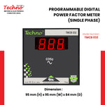 SINGLE PHASE PROGRAMMABLE DIGITAL  POWER FACTOR METER