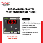 SINGLE PHASE PROGRAMMABLE DIGITAL  WATT METER