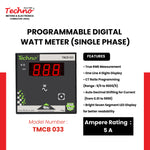 SINGLE PHASE PROGRAMMABLE DIGITAL  WATT METER