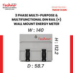 THREE PHASE DIGITAL DIN RAIL MOUNT ENERGY METER (10-40 A)