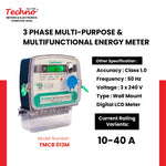 THREE PHASE DIGITAL MULTIFUNCTIONAL ENERGY METER (10-40 A)
