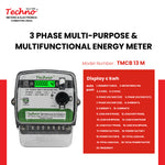 THREE PHASE DIGITAL MULTIFUNCTIONAL ENERGY METER (5 A-CTO)