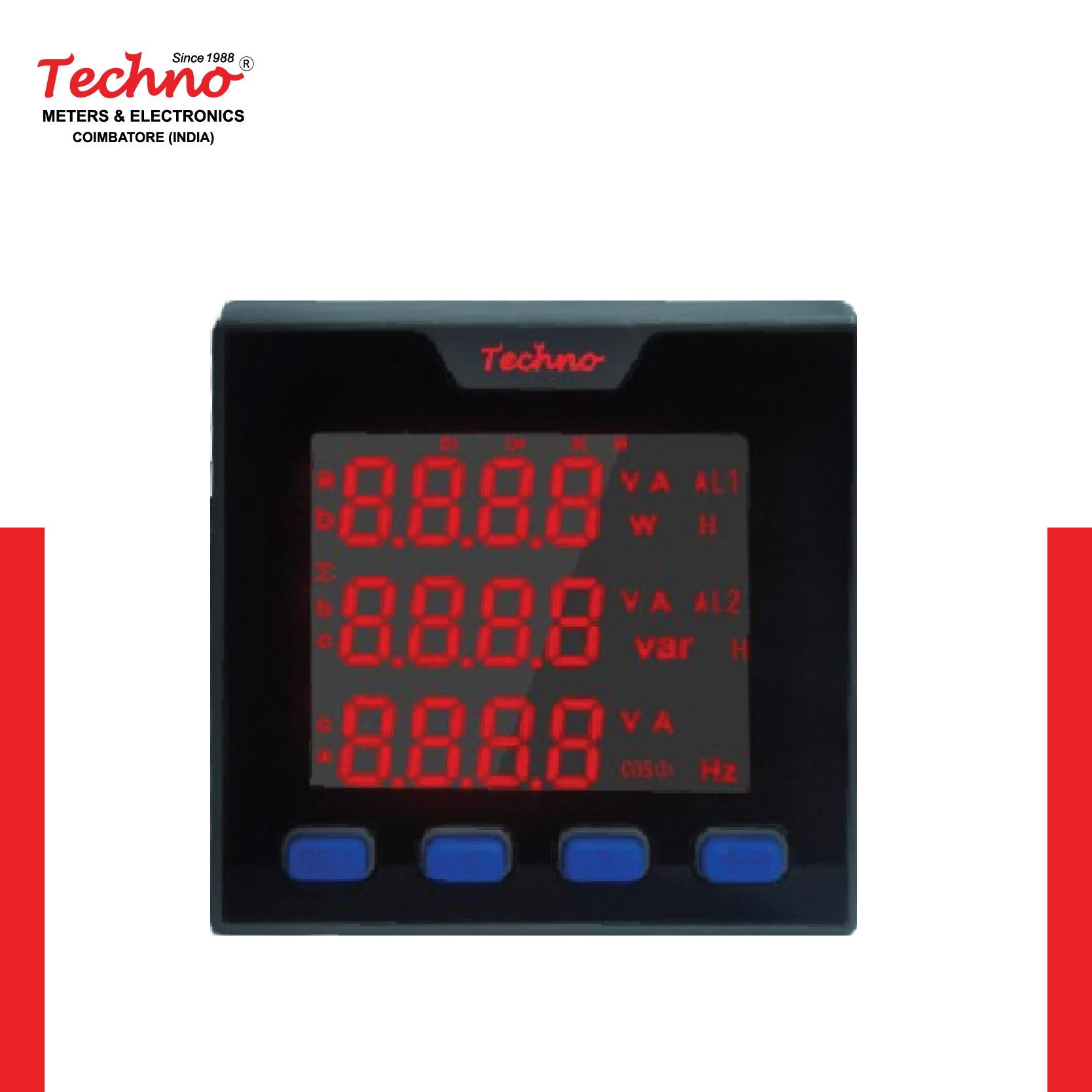 THREE PHASE MULTIFUNCTIONAL PANEL METER TMCB027S