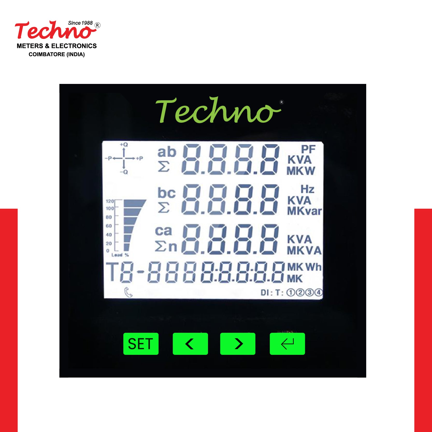 THREE PHASE MULTIFUNCTIONAL PANEL METER TMCB025