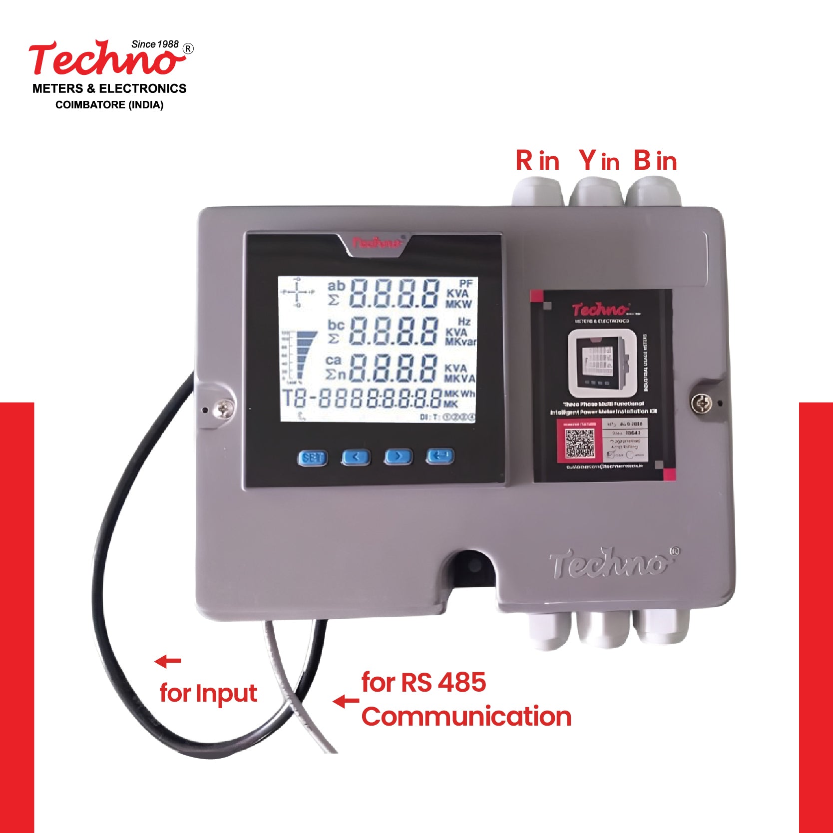 THREE PHASE MULTIFUNCTIONAL PANEL KIT METER (400A)