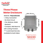 THREE PHASE POLYCARBONATE METER BOX
