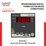 THREE PHASE PROGRAMMABLE DIGITAL  POWER FACTOR METER