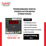 THREE PHASE PROGRAMMABLE DIGITAL  POWER FACTOR METER